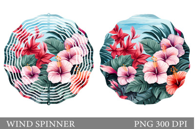 Flowers Wind Spinner Design. Tropical Flowers Wind Spinner