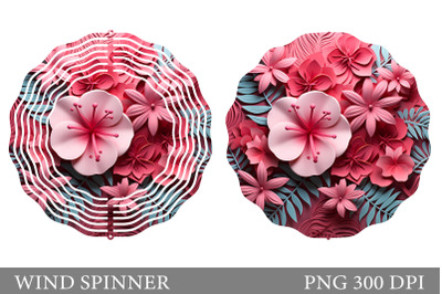 3D Flowers Wind Spinner. Flowers Wind Spinner Design