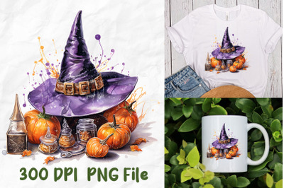 Halloween Witch Hat Pumpkin Patch Candy