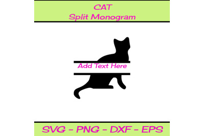 CAT SPLIT MONOGRAM SVG