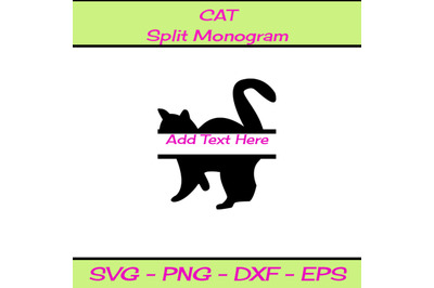 CAT SPLIT MONOGRAM SVG