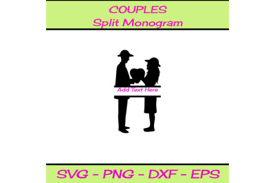 COUPLES SPLIT MONOGRAM SVG