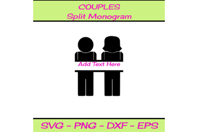 COUPLES SPLIT MONOGRAM SVG