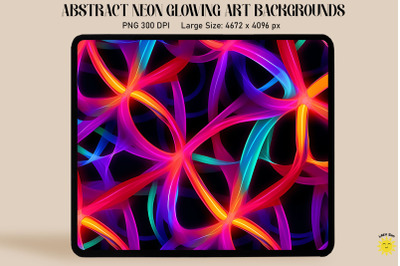 Abstract Neon Glow Art Backgrounds