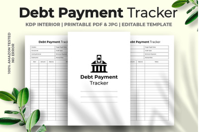 Debt Payment Tracker Kdp Interior