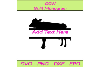 COW SPLIT MONOGRAM SVG