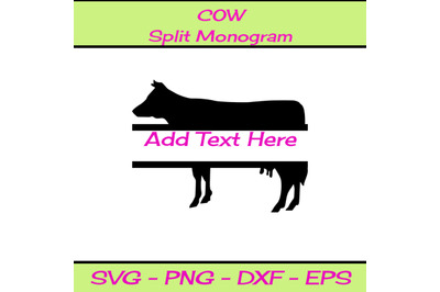 COW SPLIT MONOGRAM SVG