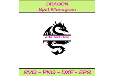DRAGON SPLIT MONOGRAM SVG