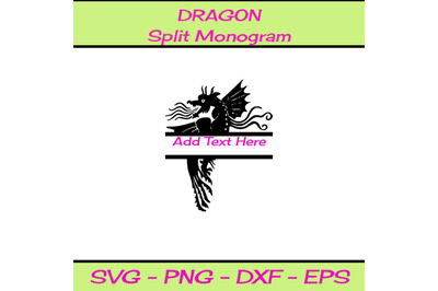 DRAGON SPLIT MONOGRAM SVG