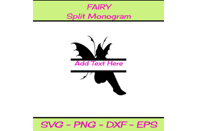 FAIRY SPLIT MONOGRAM SVG