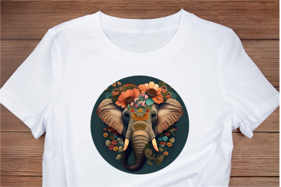 Elefant T-Shirt Sublimation. Tshirt Design PNG