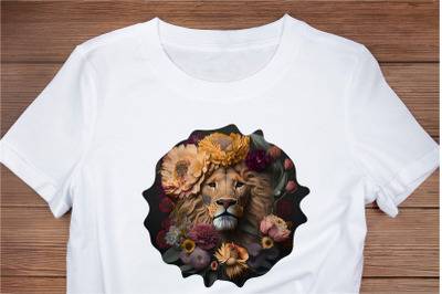 Lion T-Shirt Sublimation. Tshirt Design PNG