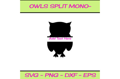 OWLS SPLIT MONOGRAM SVG