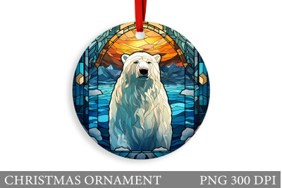 Polar Bear Christmas Ornament Design. Winter Ornament Design