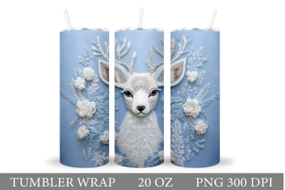Reindeer Tumbler Design. Winter Deer Tumbler Sublimation