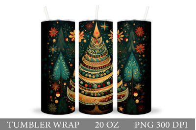 Christmas Tree Tumbler Sublimation. Winter Tumbler Design