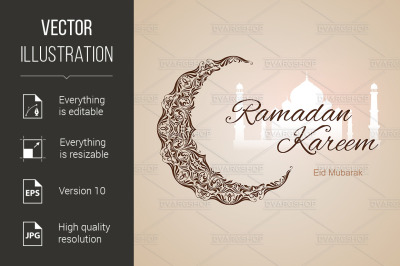 Ramadan Kareem greeting card