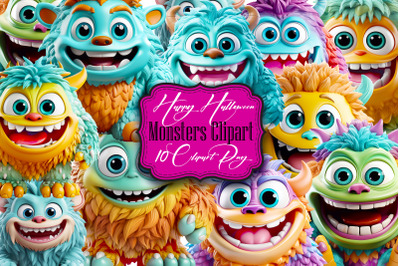 Monsters Clipart, Halloween Clipart Png