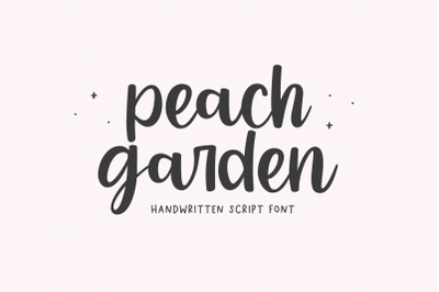 Peach Garden - Handwritten Script Font