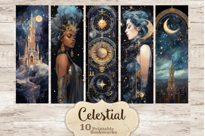 Celestial Bookmarks | Star And Moon Printable