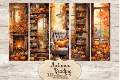 Autumn Reading Printable Bookmarks | Bookmark Sublimation