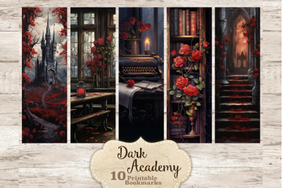 Dark Academy Bookmarks | Gothic Printable Paper