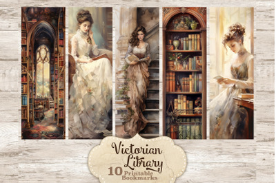 Victorian Library Bookmarks | Booklover Bookmarks Bundle