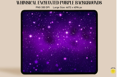 Purple Space With Stars Backgrounds