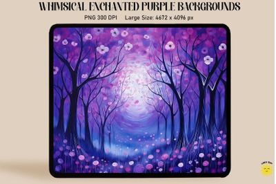 Whimsical Enchanted Purple Forest