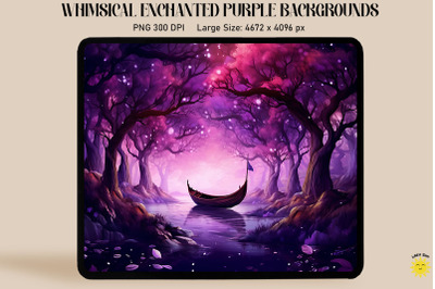 Whimsical Enchanted Purple Forest