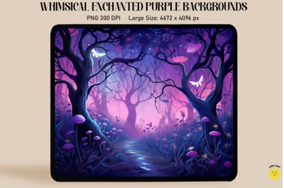 Whimsical Enchanted Purple Forest