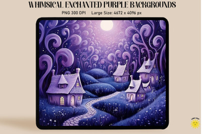 Whimsical Enchanted Purple Backgrounds