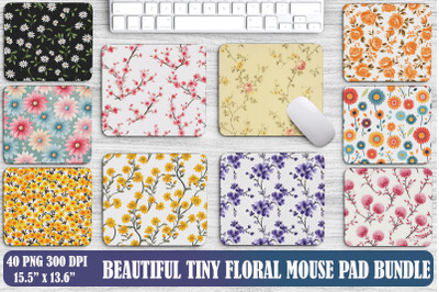 Vintage Tiny Floral Mouse Pad Design Bundle