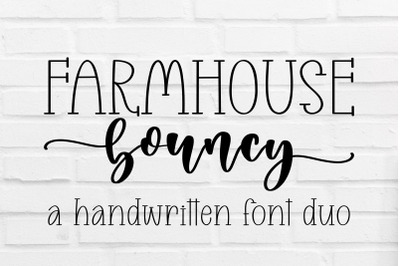 Farmhouse Bouncy - A Christmas font duo