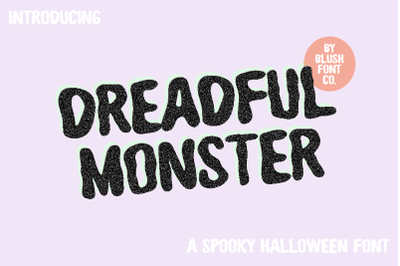 DREADFUL MONSTER Scary Halloween Font