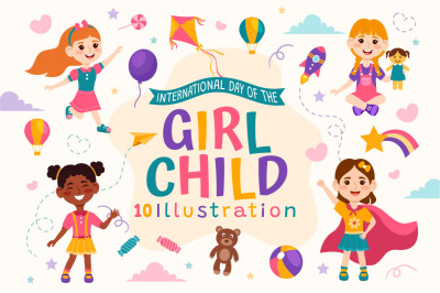 10 International Day of the Girl Child Illustration