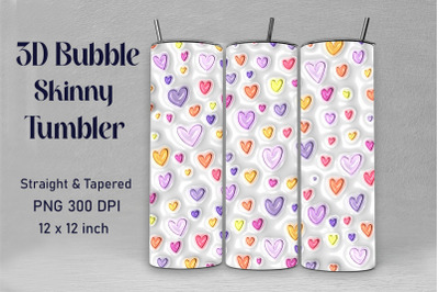 3D Inflated Lovely Heart Tumbler Wrap