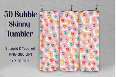 3D Inflated Lovely Heart Tumbler Wrap