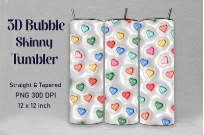 3D Inflated Lovely Heart Tumbler Wrap