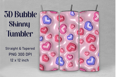 3D Inflated Lovely Heart Tumbler Wrap