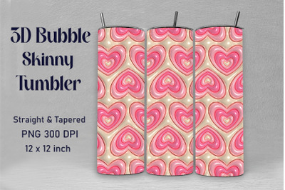 3D Inflated Lovely Heart Tumbler Wrap