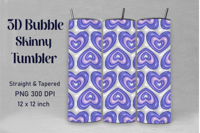 3D Inflated Lovely Heart Tumbler Wrap