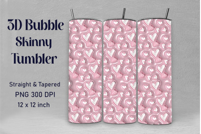 3D Inflated Lovely Heart Tumbler Wrap