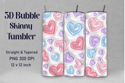 3D Inflated Lovely Heart Tumbler Wrap