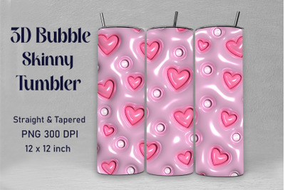 3D Inflated Lovely Heart Tumbler Wrap