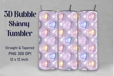 3D Inflated Lovely Heart Tumbler Wrap