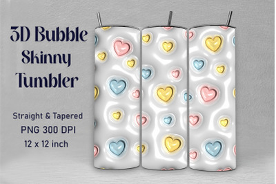 3D Inflated Lovely Heart Tumbler Wrap