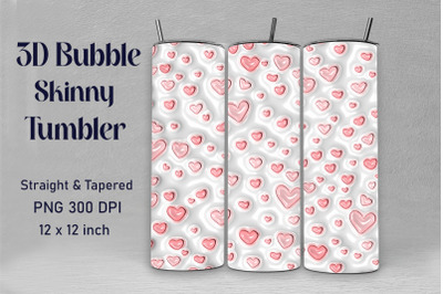 3D Inflated Lovely Heart Tumbler Wrap