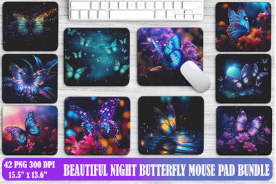 Beautiful Night Butterfly Mouse Pad Design Bundle