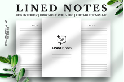 Lined Notes Kdp Interior
